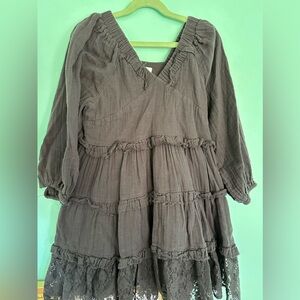 Zara Girls Dress charcoal gray size 9